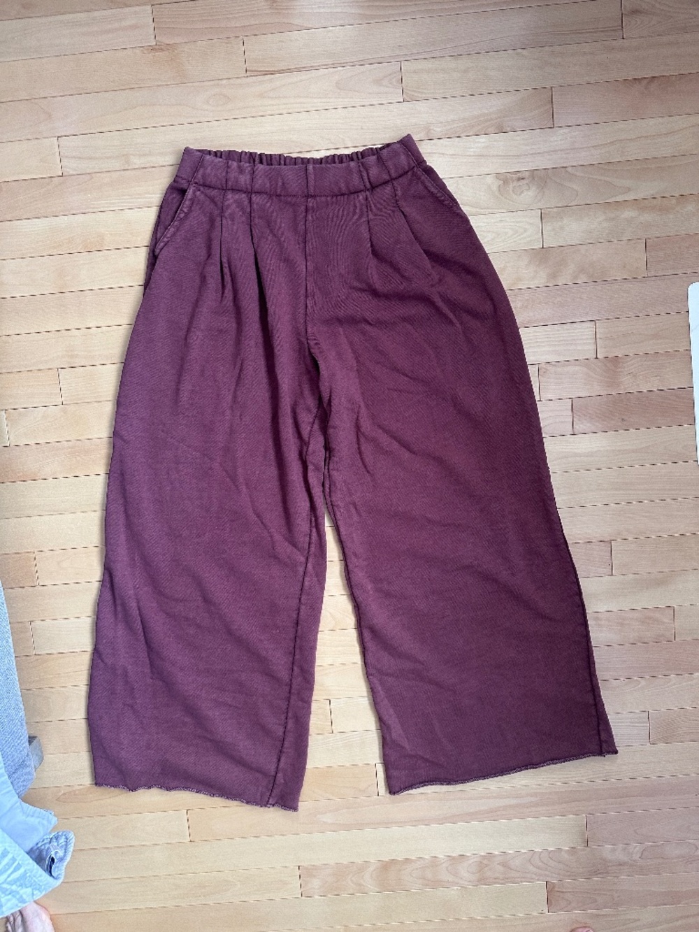 Aerie pleated wide leg sweatpants